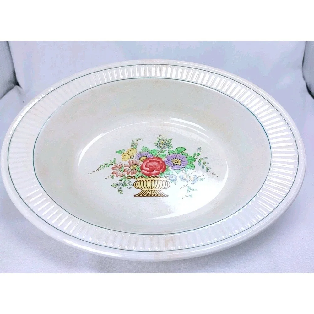 2- Vintage Belmar Wedgewood Open Veg Dish Floral Basket England AK6387 11